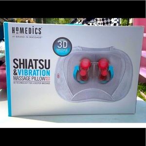 HoMedics Shiatsu & Vibration Pillow with heat, new in box - never used.